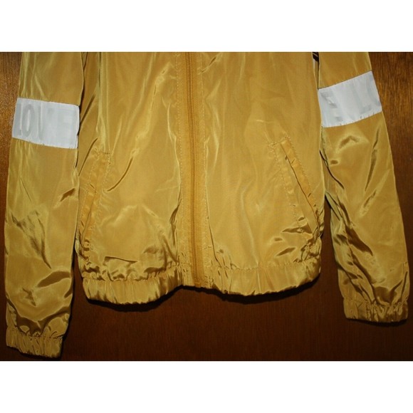 Kelly By 26 International Windbreaker Jacket Sz S(7/8) Gold White Stripe Love - Picture 3 of 10